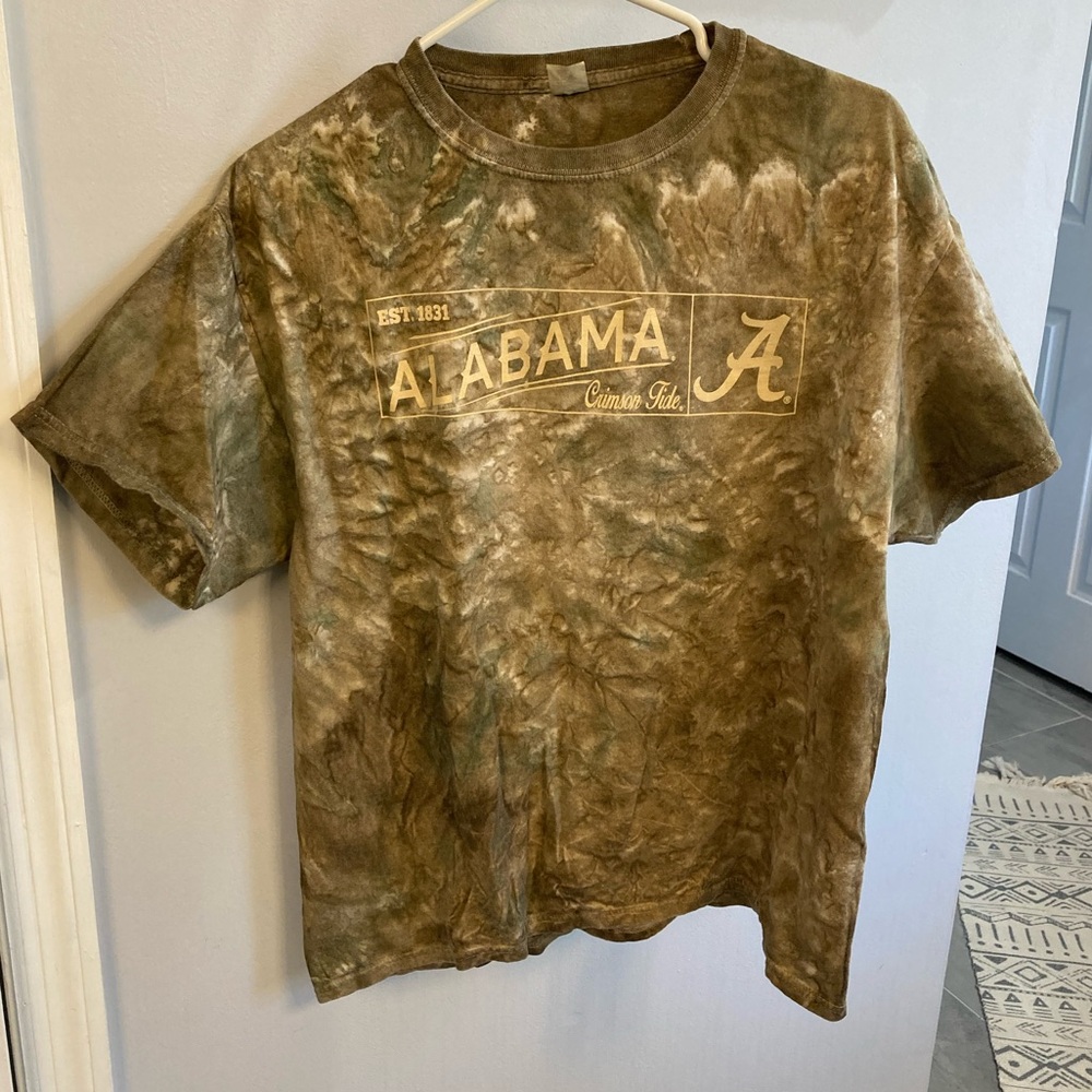 Alabama Crimson Tide Hanes tie dye camo T-shirt sizer large